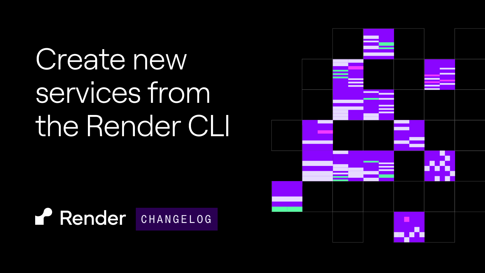 Create new services from the Render CLI | Render Changelog
