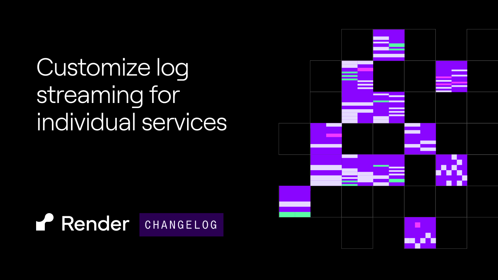 Customize log streaming for individual services | Render Changelog
