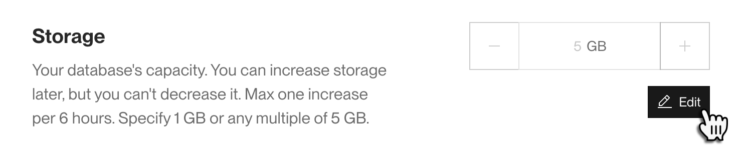 Increasing Render Postgres storage in the Render Dashboard