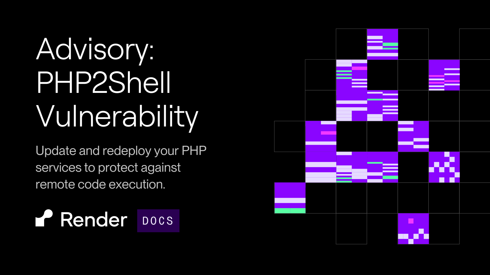 Advisory: PHP2Shell Vulnerability – Render Docs