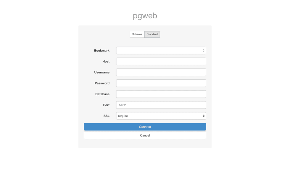 pgweb connect