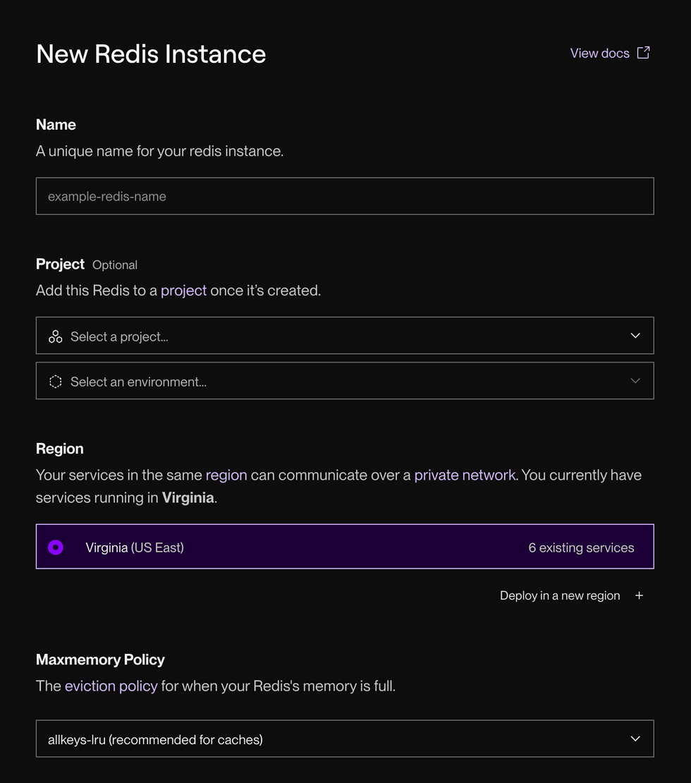 New Key Value creation form