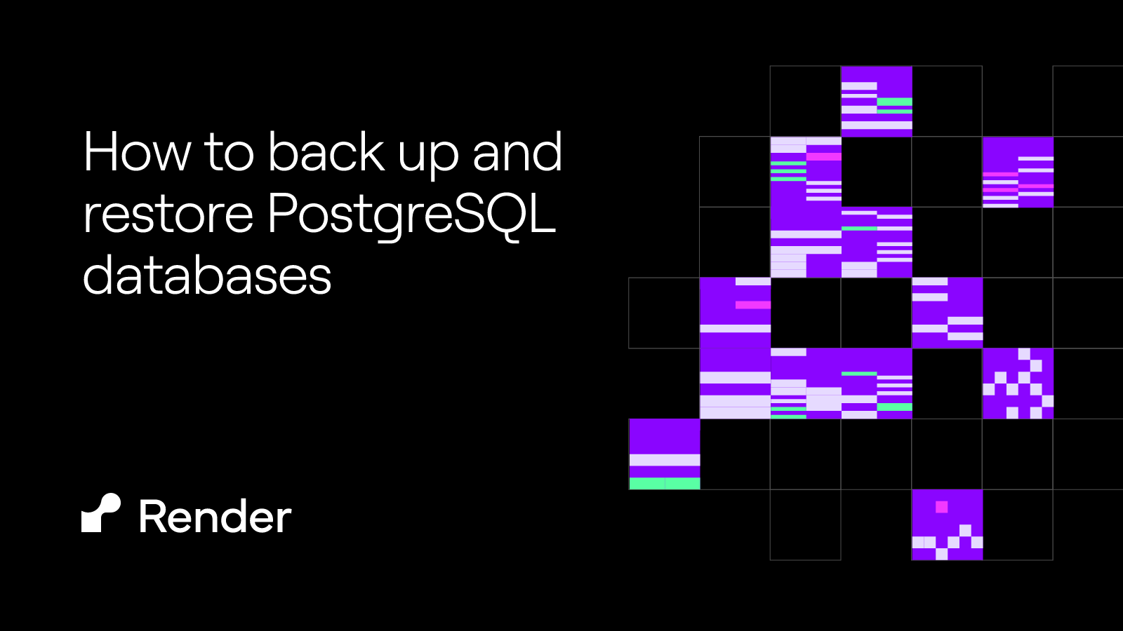 How to back up and restore PostgreSQL databases